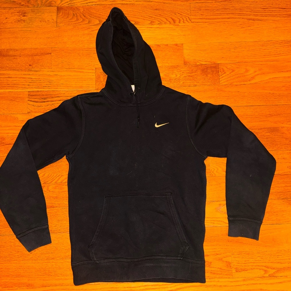 🍎Nike Black Pullover Hoodie with Small White Swoosh